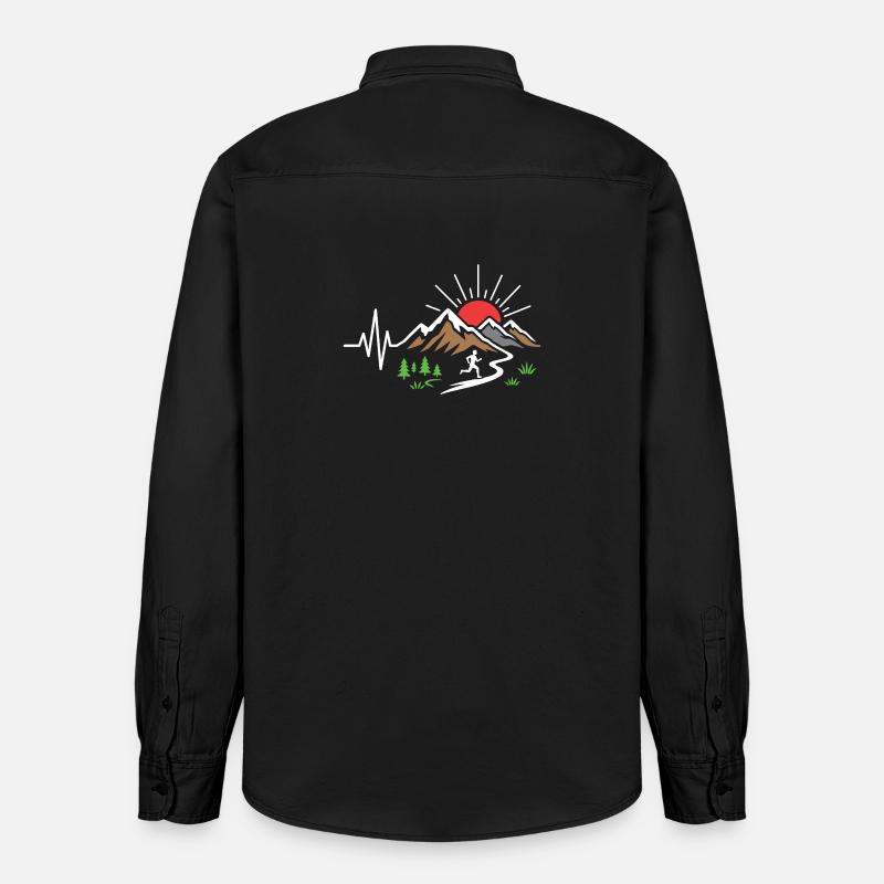 Course sur sentier - Chemise unisexe coupe décontractée bio Stanley/Stella - noir délavé