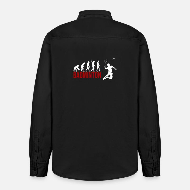 Evolution Badminton - Relaxed Fit Unisex Organic Hemd von Stanley/Stella - washed Black