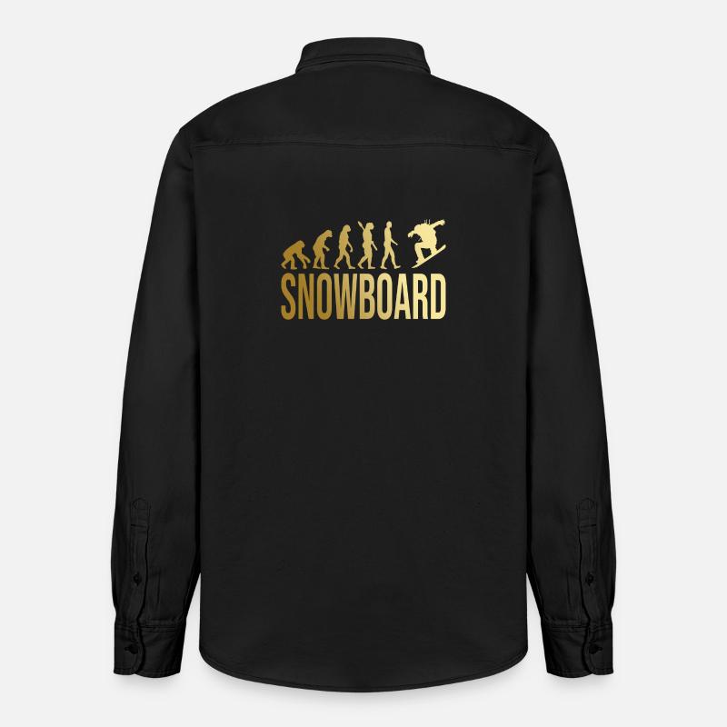 Evolution Snowboard - Relaxed Fit Unisex Organic Hemd von Stanley/Stella - washed Black