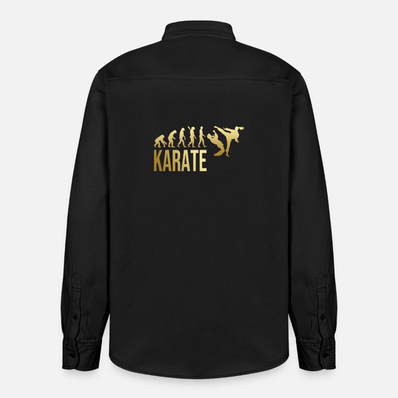 Evolution Karate - Relaxed Fit Unisex Organic Hemd von Stanley/Stella - washed Black