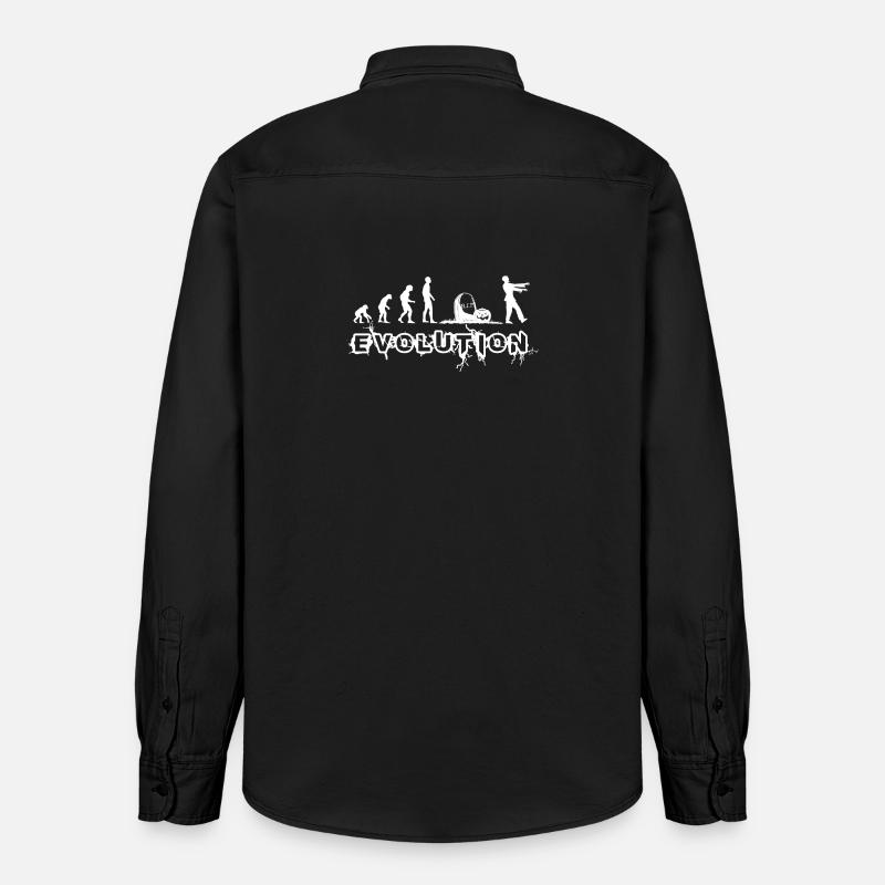 EVOLUTION ZOMBIE - Chemise unisexe coupe décontractée bio Stanley/Stella - noir délavé