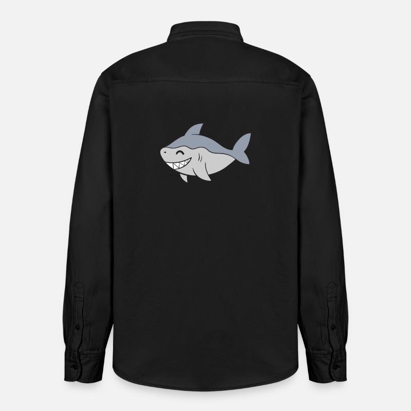 Requin Requin - Chemise unisexe coupe décontractée bio Stanley/Stella - noir délavé