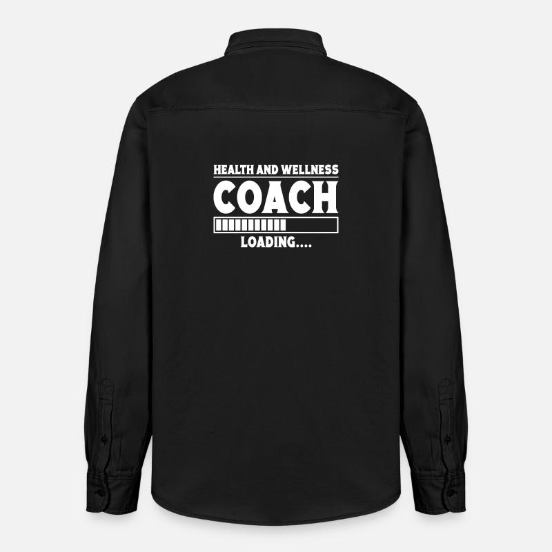Powerlifting Bodybuilder Wellness Coach Loading - Relaxed Fit Unisex Organic Hemd von Stanley/Stella - washed Black