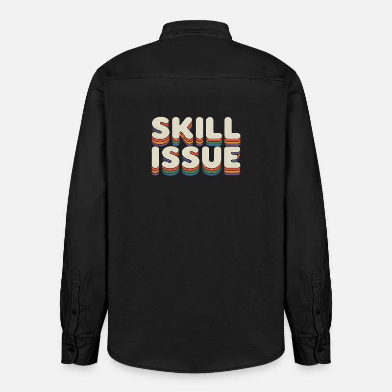 Skill-Problem - Lustige Gen Alpha Memes - Relaxed Fit Unisex Organic Hemd von Stanley/Stella - washed Black