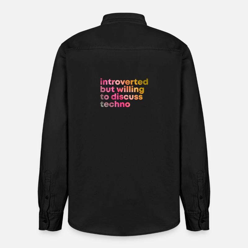 Techno Techno - Relaxed Fit Unisex Organic Hemd von Stanley/Stella - washed Black