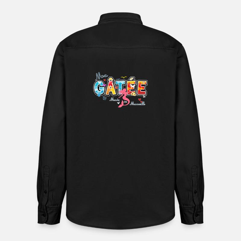 Ma Gatée, Expression marseillaise, valentines gift - Relaxed Fit Unisex Organic Hemd von Stanley/Stella - washed Black