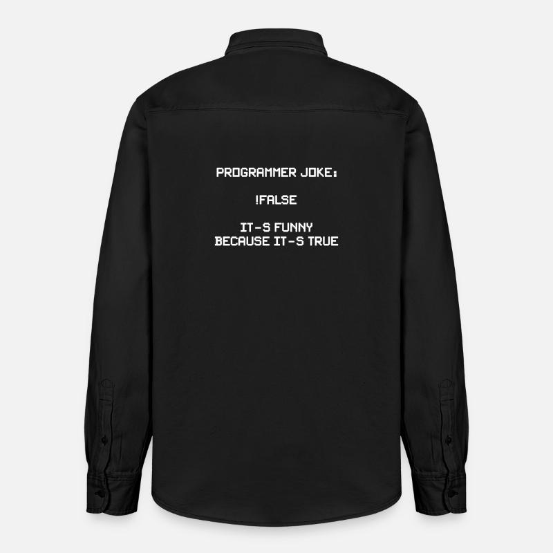 Lustiges Programmierer-Motiv für Entwickler, Coder - Relaxed Fit Unisex Organic Hemd von Stanley/Stella - washed Black