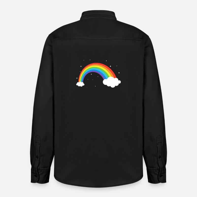 Kosmischer Regenbogenbogen - Relaxed Fit Unisex Organic Hemd von Stanley/Stella - washed Black