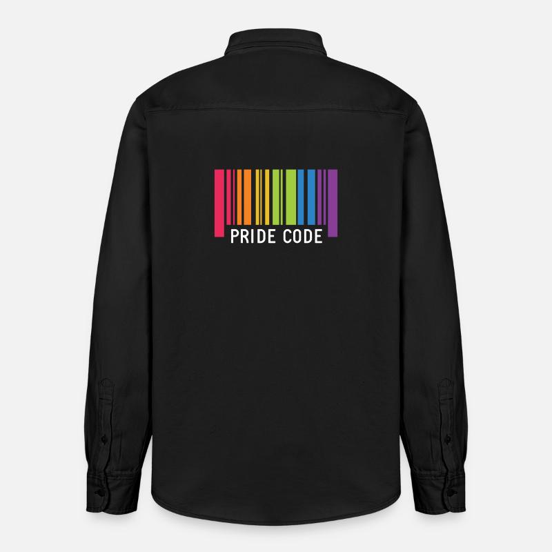 LGBT Pride Monat - Pride Code - Relaxed Fit Unisex Organic Hemd von Stanley/Stella - washed Black
