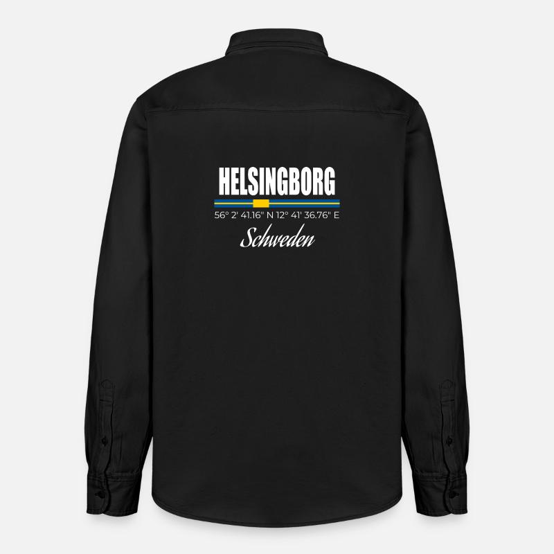 Helsingborg - Chemise unisexe coupe décontractée bio Stanley/Stella - noir délavé