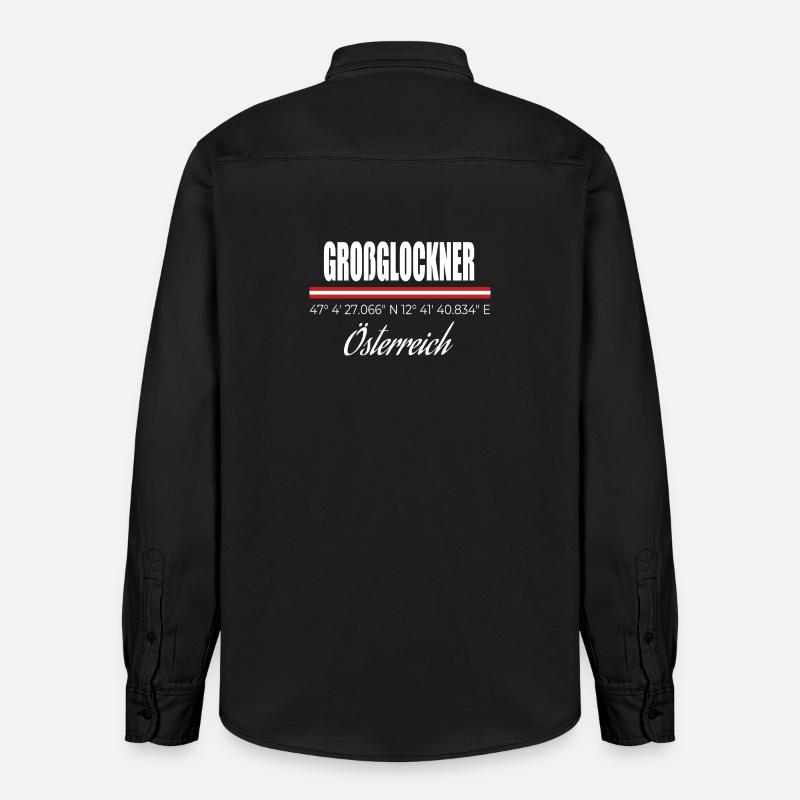 Großglockner - Chemise unisexe coupe décontractée bio Stanley/Stella - noir délavé