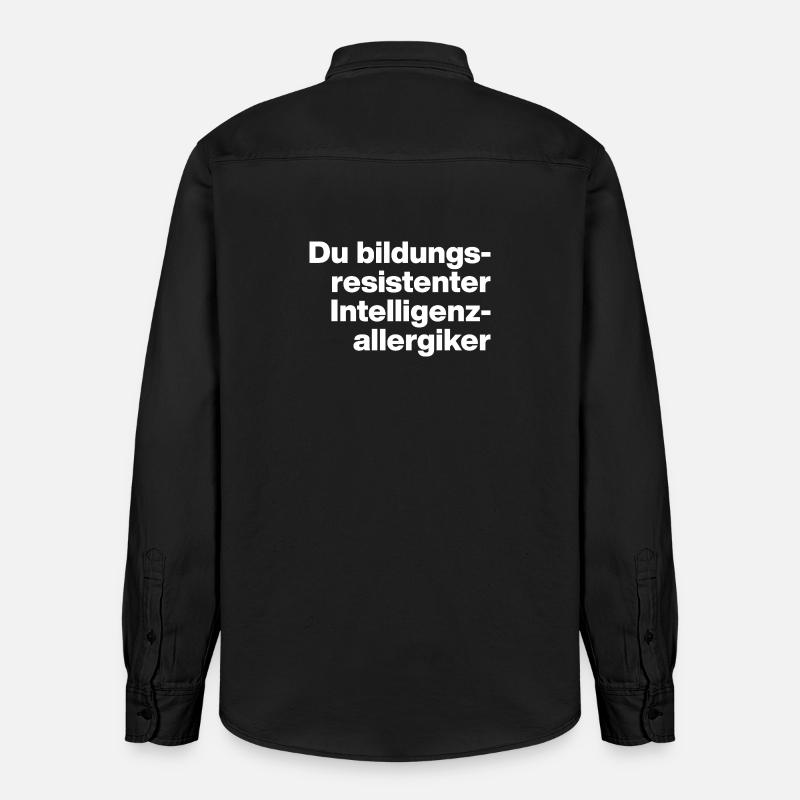 DU BILDUNGSRESISTENTER INTELLIGENZ-ALLERGIKER DUMM - Relaxed Fit Unisex Organic Hemd von Stanley/Stella - washed Black
