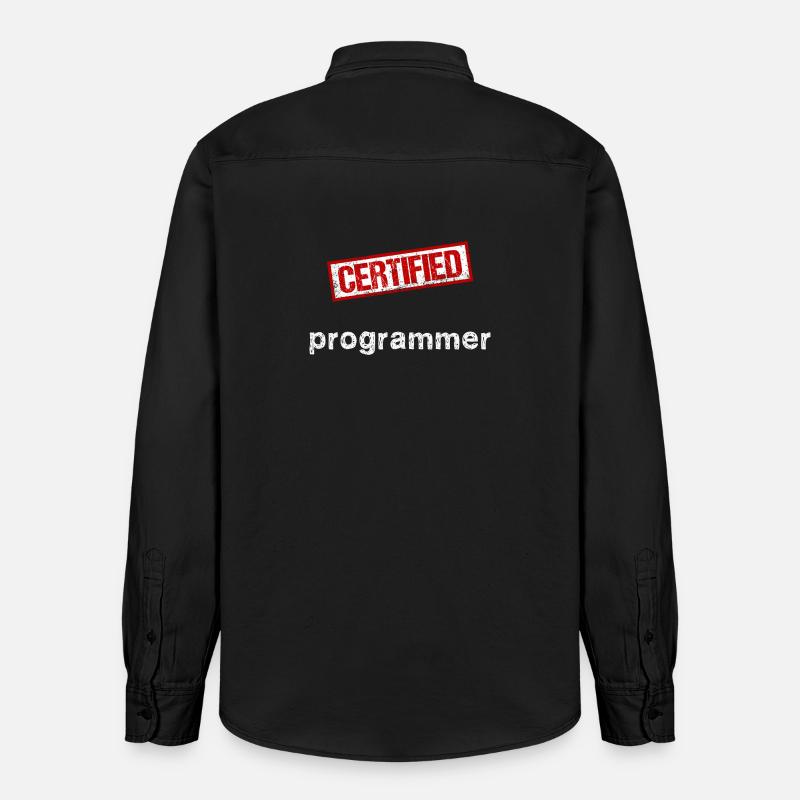 Programmierer - Relaxed Fit Unisex Organic Hemd von Stanley/Stella - washed Black