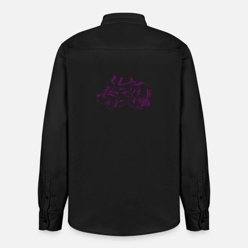 Conception de graffiti abstrait - Chemise unisexe coupe décontractée bio Stanley/Stella - noir délavé