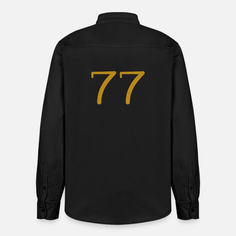 77 - Relaxed Fit Unisex Organic Hemd von Stanley/Stella - washed Black