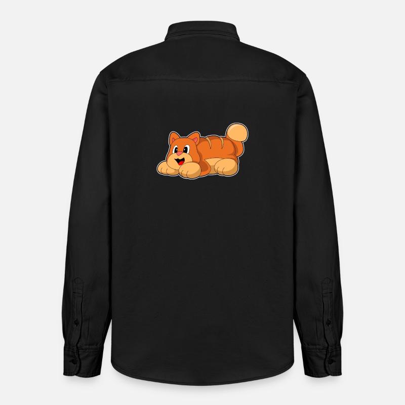 Pain Chat Baker - Chemise unisexe coupe décontractée bio Stanley/Stella - noir délavé
