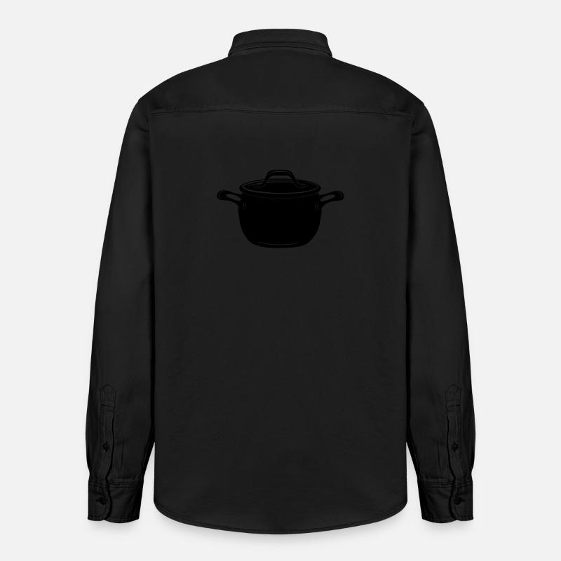 Suppe oder Pfanne - Relaxed Fit Unisex Organic Hemd von Stanley/Stella - washed Black