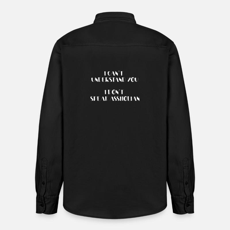 Je ne te comprends pas - Chemise unisexe coupe décontractée bio Stanley/Stella - noir délavé