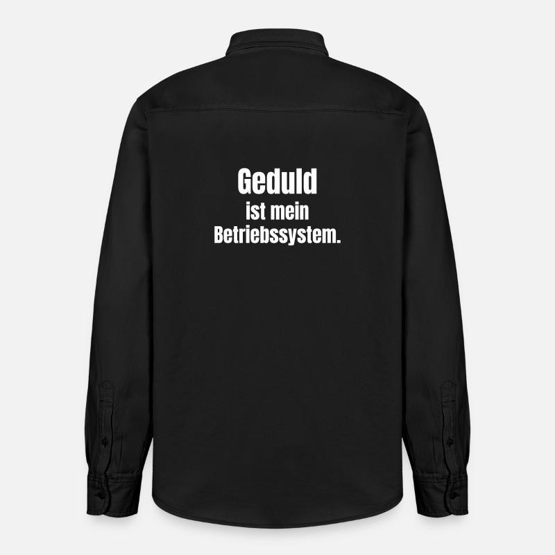 La patience est mon système d’exploitation - Chemise unisexe coupe décontractée bio Stanley/Stella - noir délavé