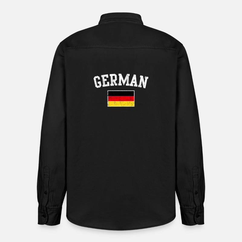 Bogen des deutschen Flaggenemblems - Relaxed Fit Unisex Organic Hemd von Stanley/Stella - washed Black