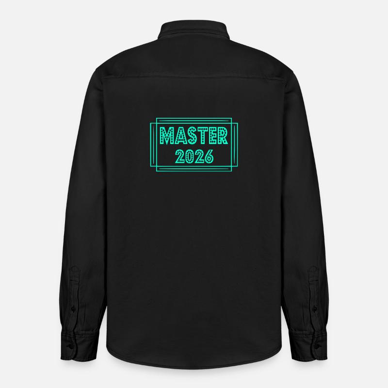 Studium Abschluss 2026 Master - Relaxed Fit Unisex Organic Hemd von Stanley/Stella - washed Black