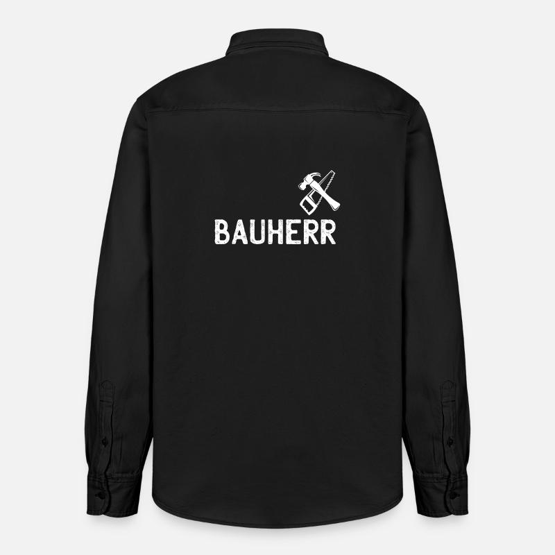 Builder DIY Tool Emblem - Relaxed Fit Unisex Organic Shirt by Stanley/Stella - washed black