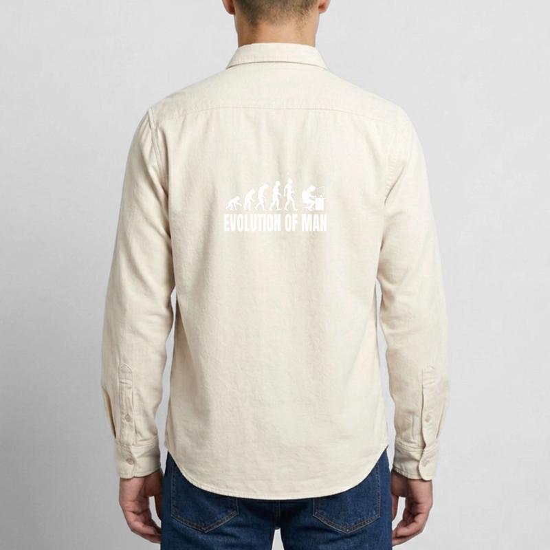 Programmer Computer Freak Evolution Retro Relaxed Fit Unisex Organic Shirt by Stanley/Stella