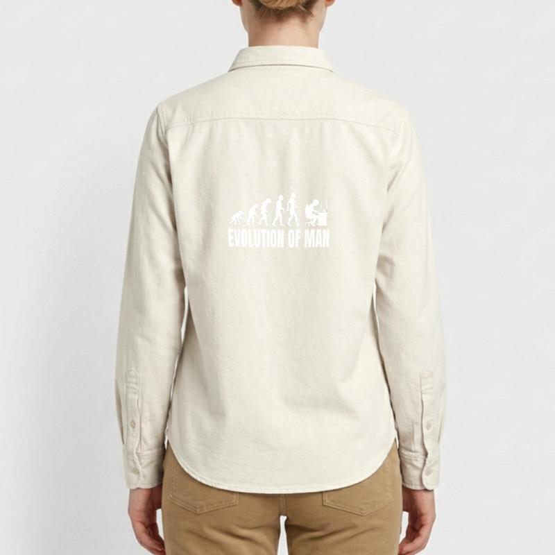 Programmierer Computerfreak Evolution Retro Relaxed Fit Unisex Organic Hemd von Stanley/Stella