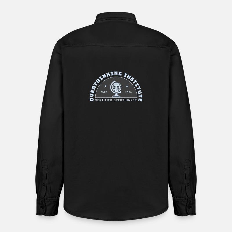 Überdenkendes Institut-Emblem - Relaxed Fit Unisex Organic Hemd von Stanley/Stella - washed Black