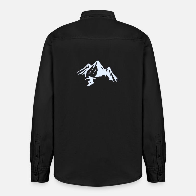 snowboard_berge - Relaxed Fit Unisex Organic Hemd von Stanley/Stella - washed Black