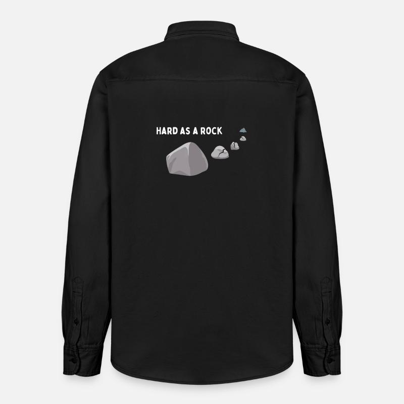 Dur comme un roc - Chemise unisexe coupe décontractée bio Stanley/Stella - noir délavé