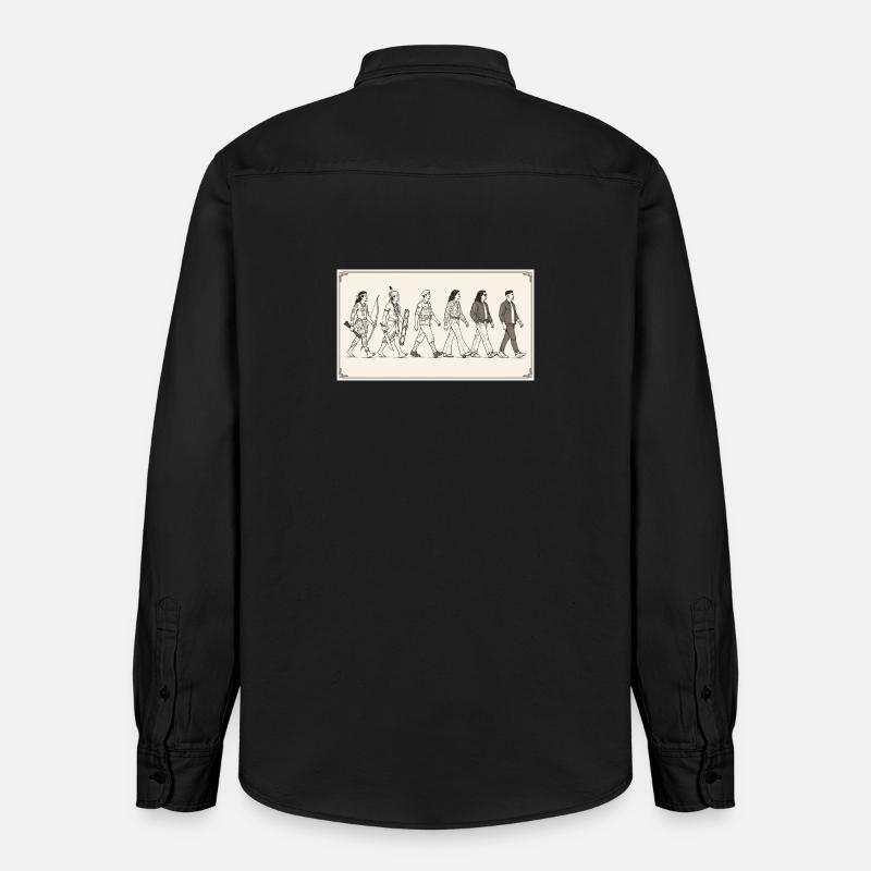 Évolution des Moluques par s2soon - Chemise unisexe coupe décontractée bio Stanley/Stella - noir délavé