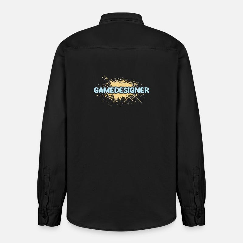 Beruf Gamedesigner - Relaxed Fit Unisex Organic Hemd von Stanley/Stella - washed Black