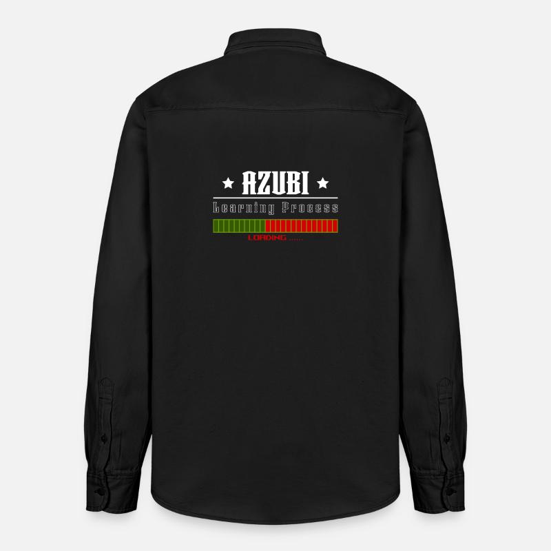 AZUBI learning process loading tshirt - Relaxed Fit Unisex Organic Hemd von Stanley/Stella - washed Black