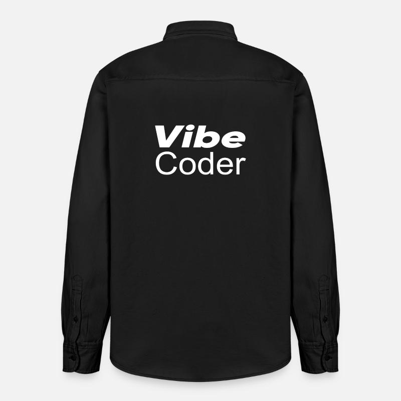 Techno-utopie : Vibe Coder - Chemise unisexe coupe décontractée bio Stanley/Stella - noir délavé
