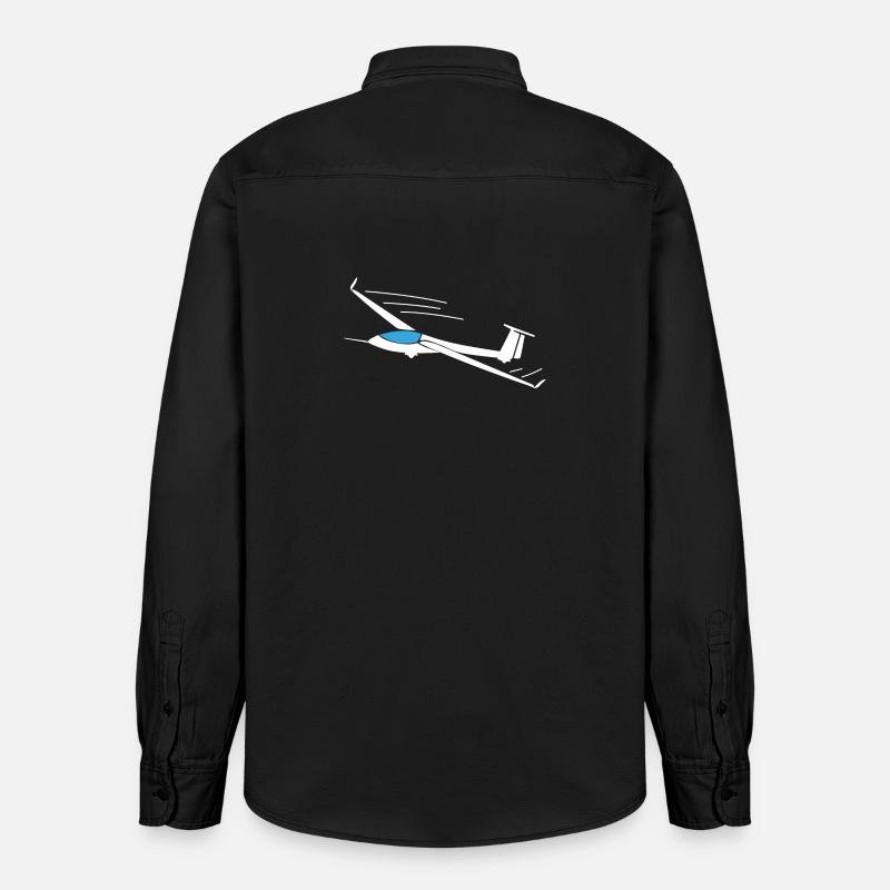 Glider glider pilot gift ideas - Relaxed Fit Unisex Organic Shirt by Stanley/Stella - washed black