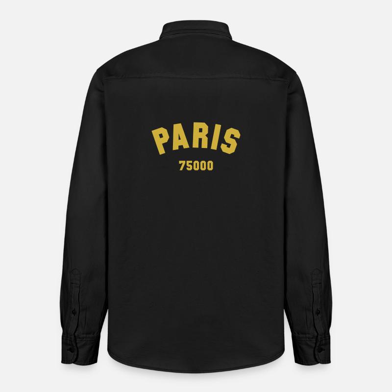 PARIS Postal code - Relaxed Fit Unisex Organic Hemd von Stanley/Stella - washed Black