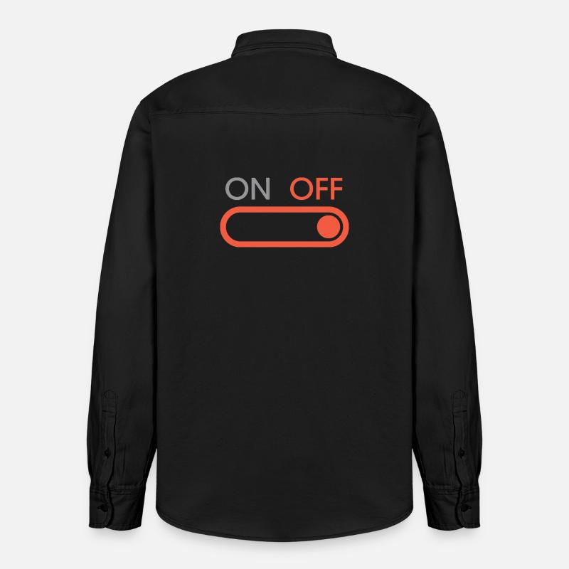 off button - Gaming und Streaming - Relaxed Fit Unisex Organic Hemd von Stanley/Stella - washed Black