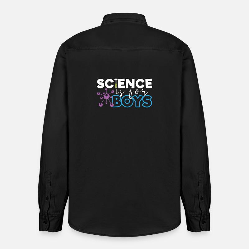La science, c’est pour les garçons - Chemise unisexe coupe décontractée bio Stanley/Stella - noir délavé