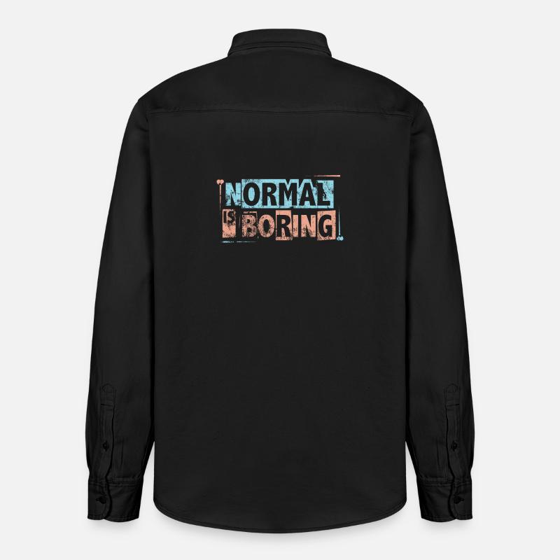Normal is Boring - Pièces de puzzle de sensibilisation à l’autisme - Chemise unisexe coupe décontractée bio Stanley/Stella - noir délavé