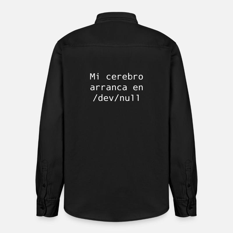 Mon cerveau commence dans /dev /null - Chemise unisexe coupe décontractée bio Stanley/Stella - noir délavé