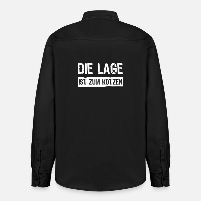 L’emplacement est nul - Chemise unisexe coupe décontractée bio Stanley/Stella - noir délavé