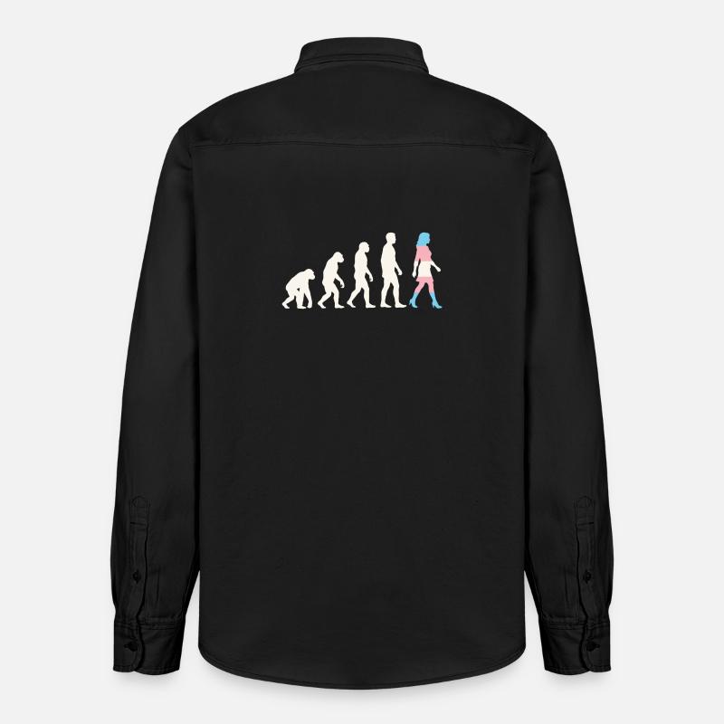 Pride Month LGBTQ – Evolution MTF transgender - Relaxed Fit Unisex Organic Hemd von Stanley/Stella - washed Black