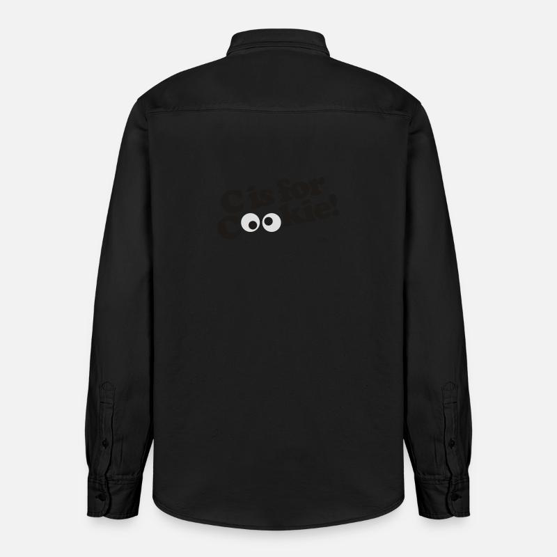 C est pour le biscuit - Chemise unisexe coupe décontractée bio Stanley/Stella - noir délavé