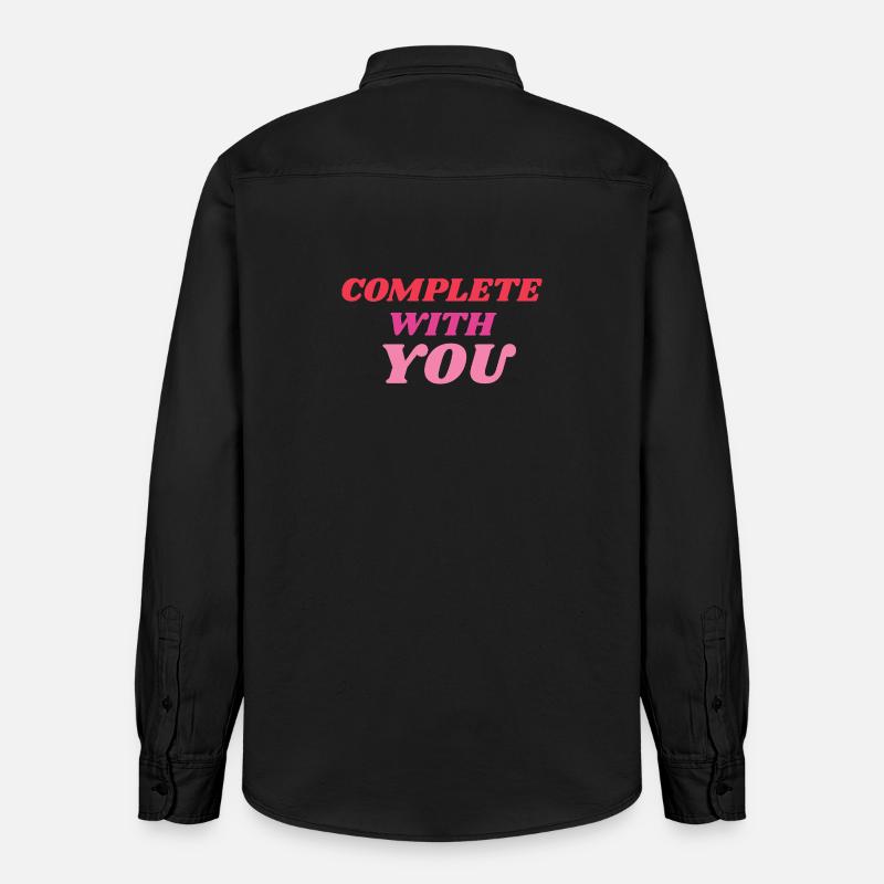 Déclaration romantique complète avec vous - Chemise unisexe coupe décontractée bio Stanley/Stella - noir délavé