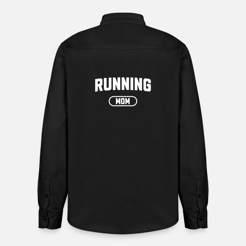 Maman Runing - Chemise unisexe coupe décontractée bio Stanley/Stella - noir délavé