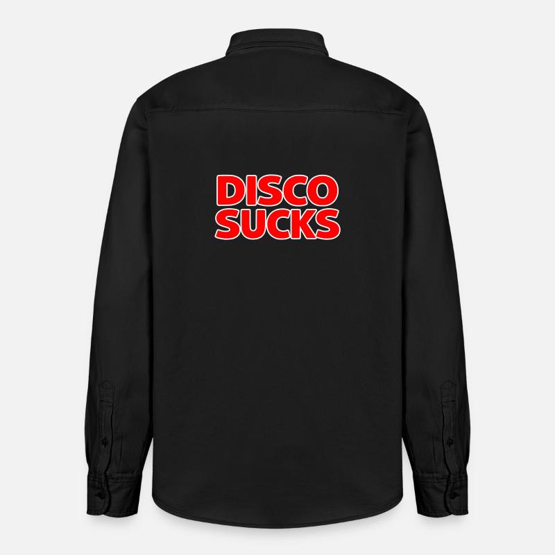 La disco, c’est nul - Chemise unisexe coupe décontractée bio Stanley/Stella - noir délavé