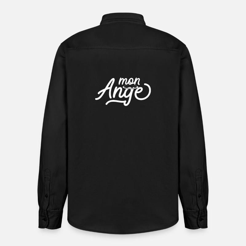 Engelsdesign mit ätherischem Heiligenschein - Relaxed Fit Unisex Organic Hemd von Stanley/Stella - washed Black