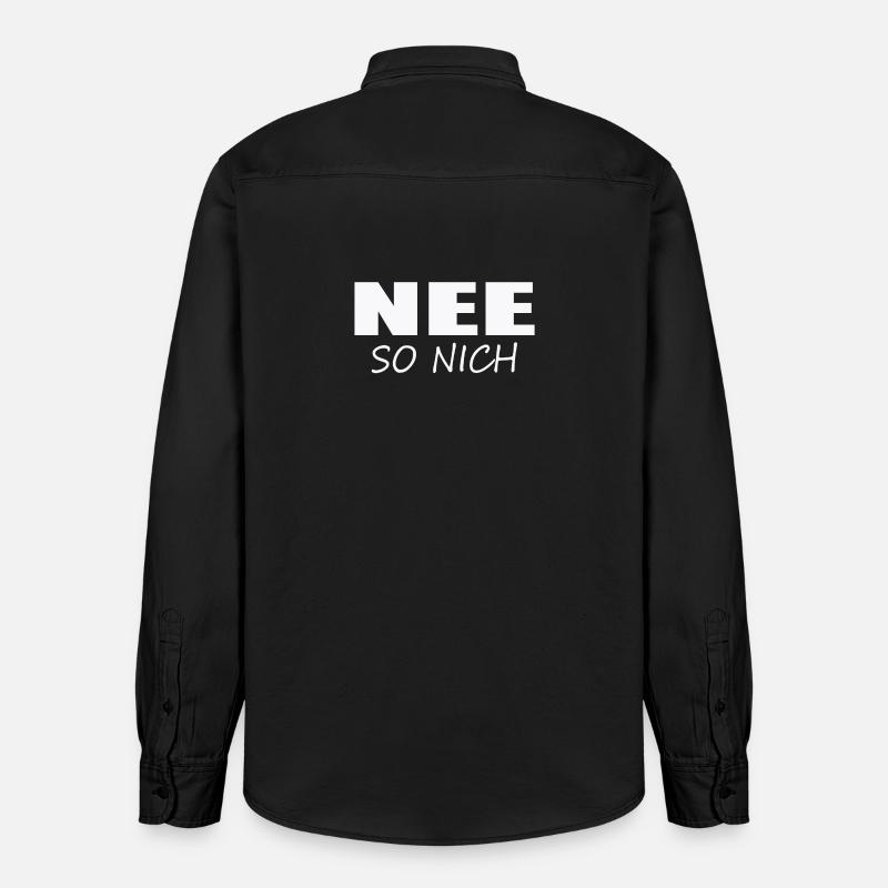 NON, PAS COMME ÇA - Chemise unisexe coupe décontractée bio Stanley/Stella - noir délavé