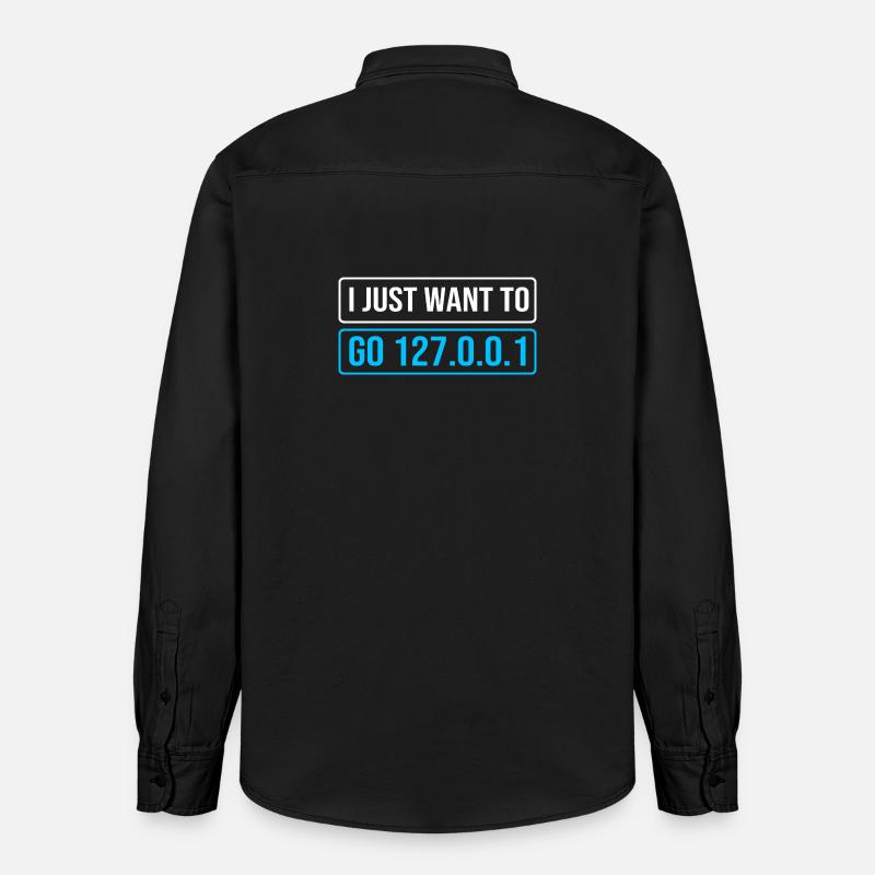 Ingénieur réseau Programmeur Informaticien - Chemise unisexe coupe décontractée bio Stanley/Stella - noir délavé